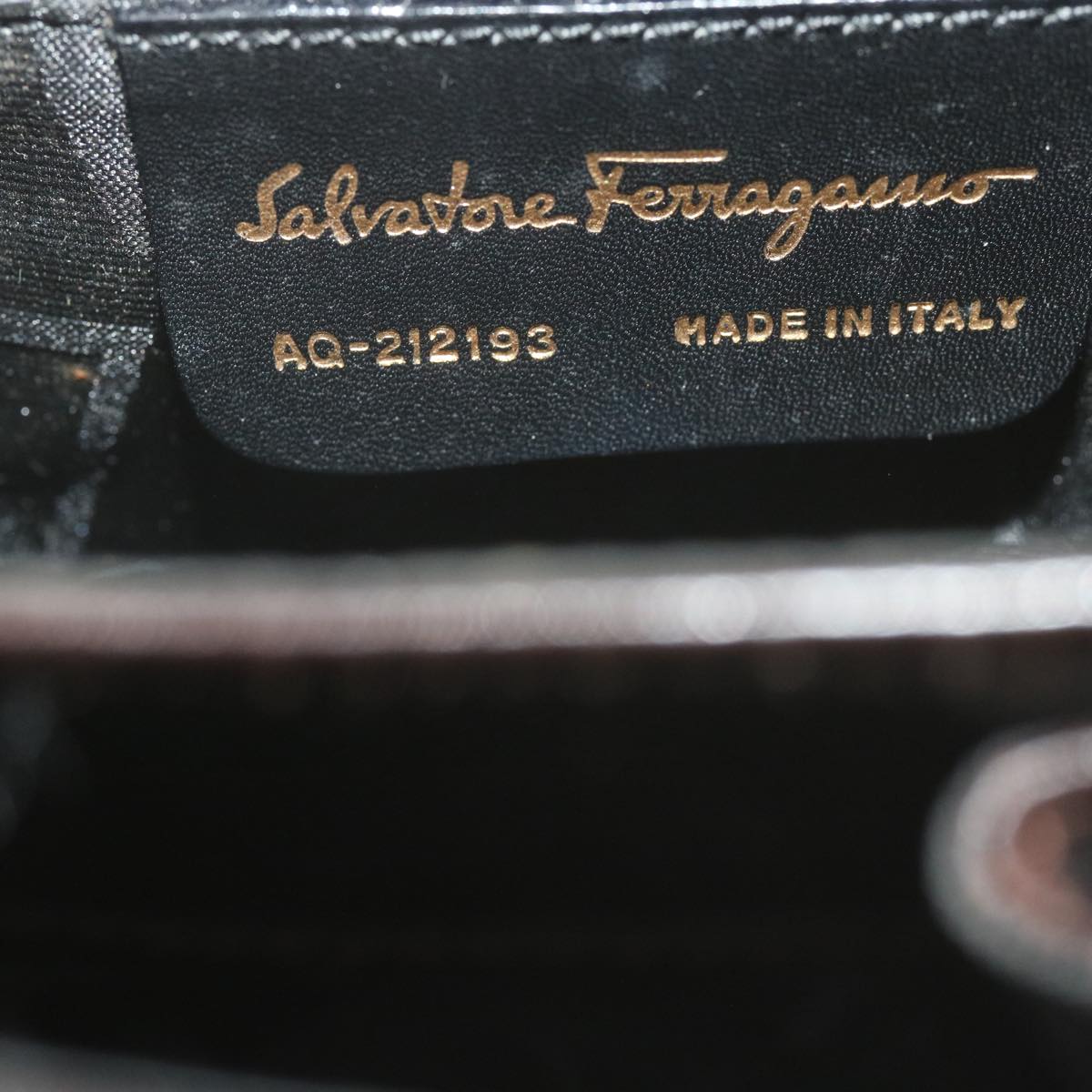 Salvatore Ferragamo Gancini Hand Bag Leather 2way Brown Auth 61461