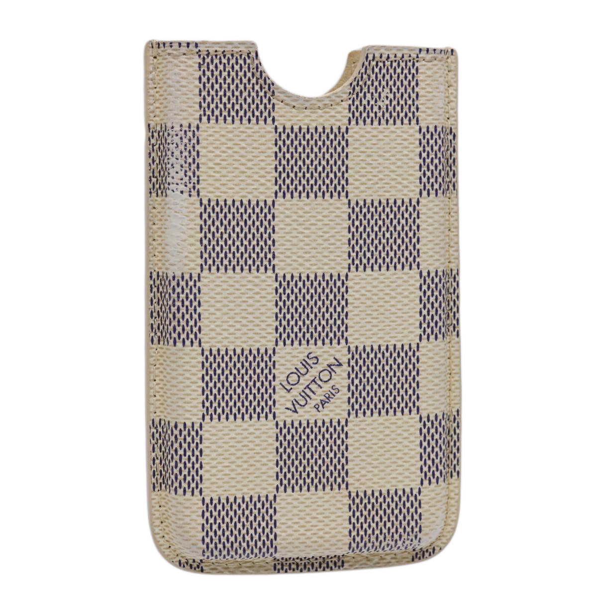 LOUIS VUITTON Damier Azur iPhone 4 Case iPhone Case N63001 LV Auth 61469