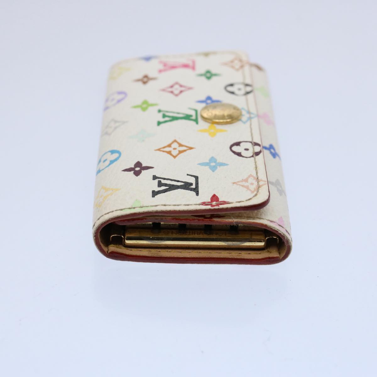 LOUIS VUITTON Monogram Multicolor Multi Cles 4 Keys Case White M60043 Auth 61500