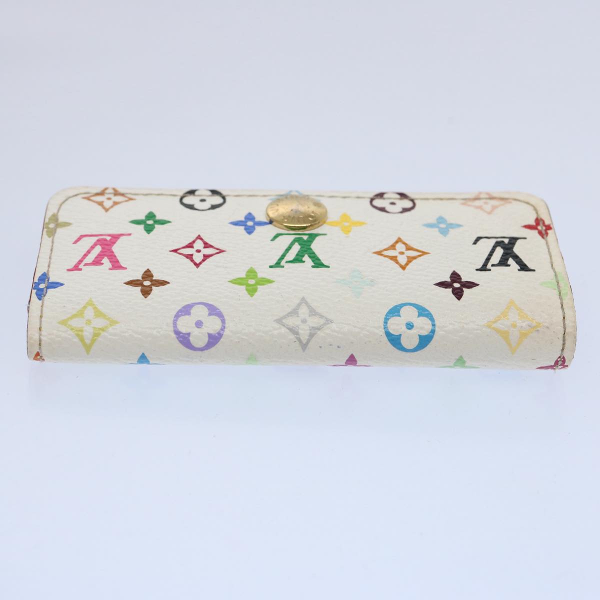 LOUIS VUITTON Monogram Multicolor Multi Cles 4 Keys Case White M60043 Auth 61500