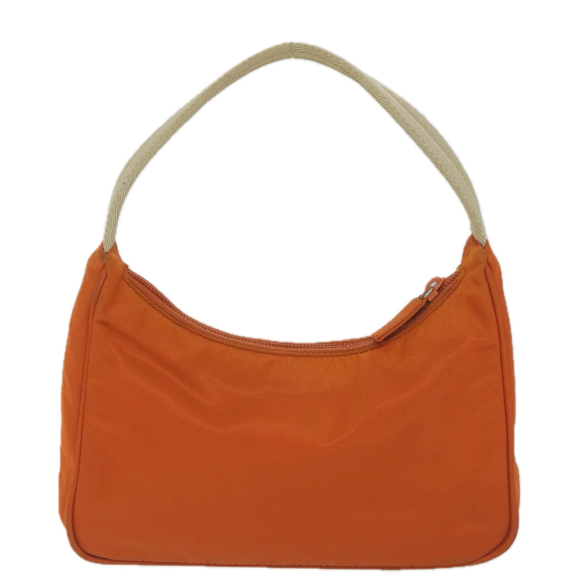 PRADA Hand Bag Nylon Orange Auth 61518 - 0