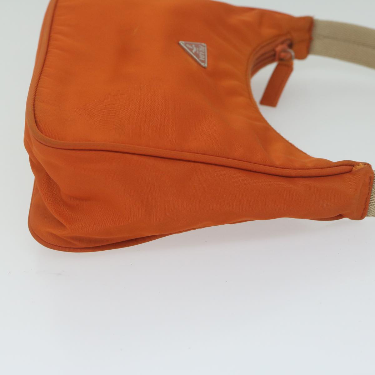 PRADA Hand Bag Nylon Orange Auth 61518