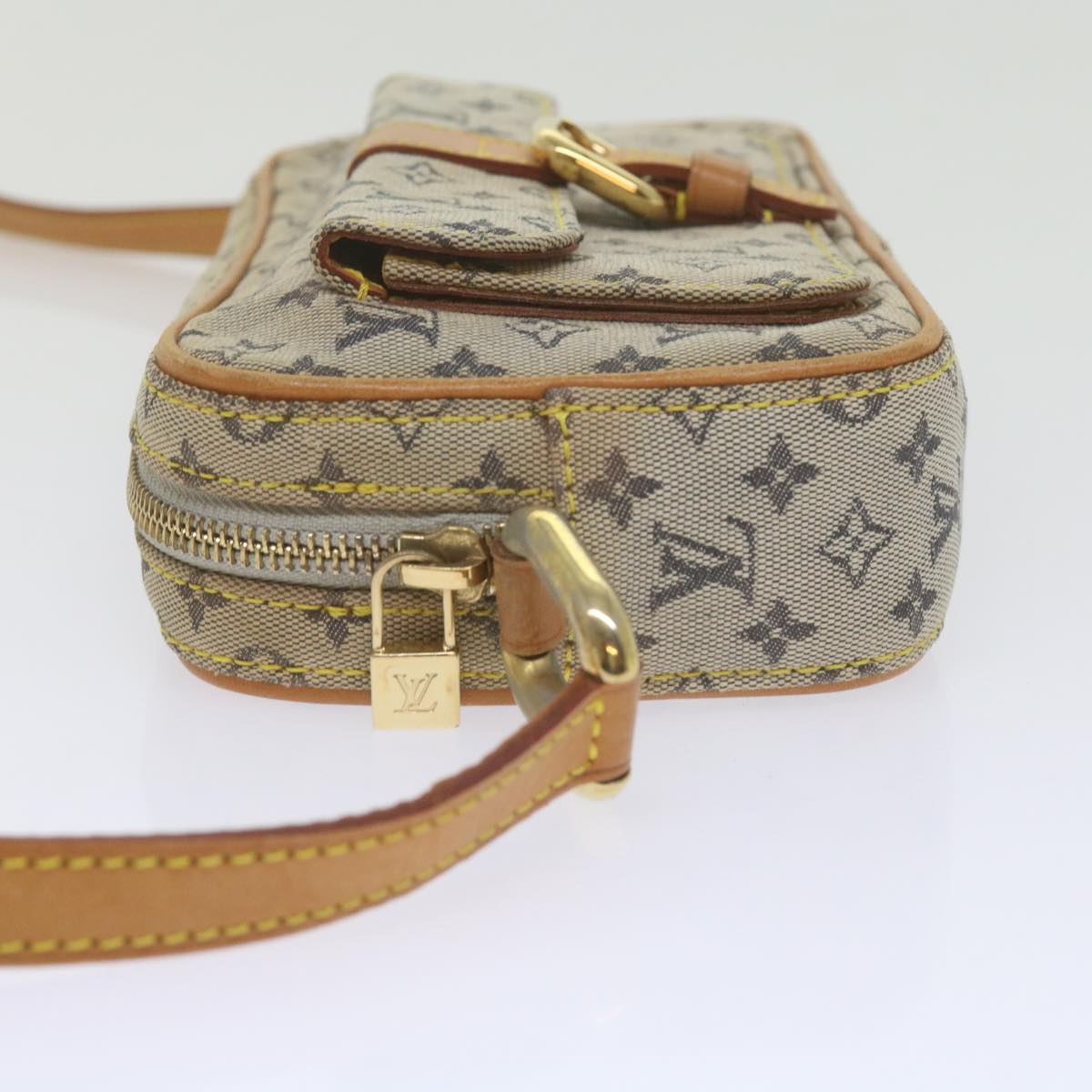 LOUIS VUITTON Monogram Mini Juliet MM Shoulder Bag Blue M92004 LV Auth 61525