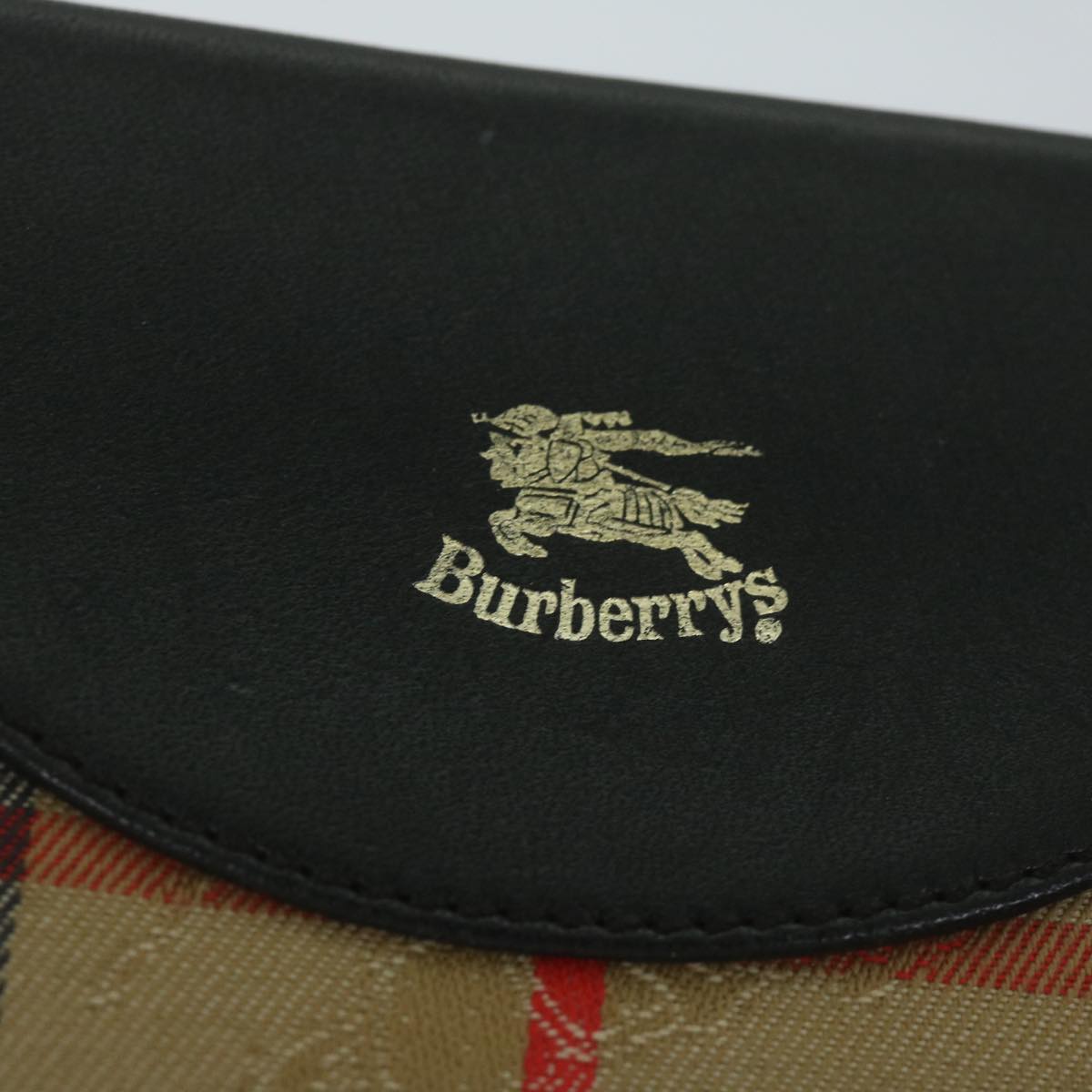 Burberrys Nova Check Shoulder Bag Nylon Beige Auth 61529