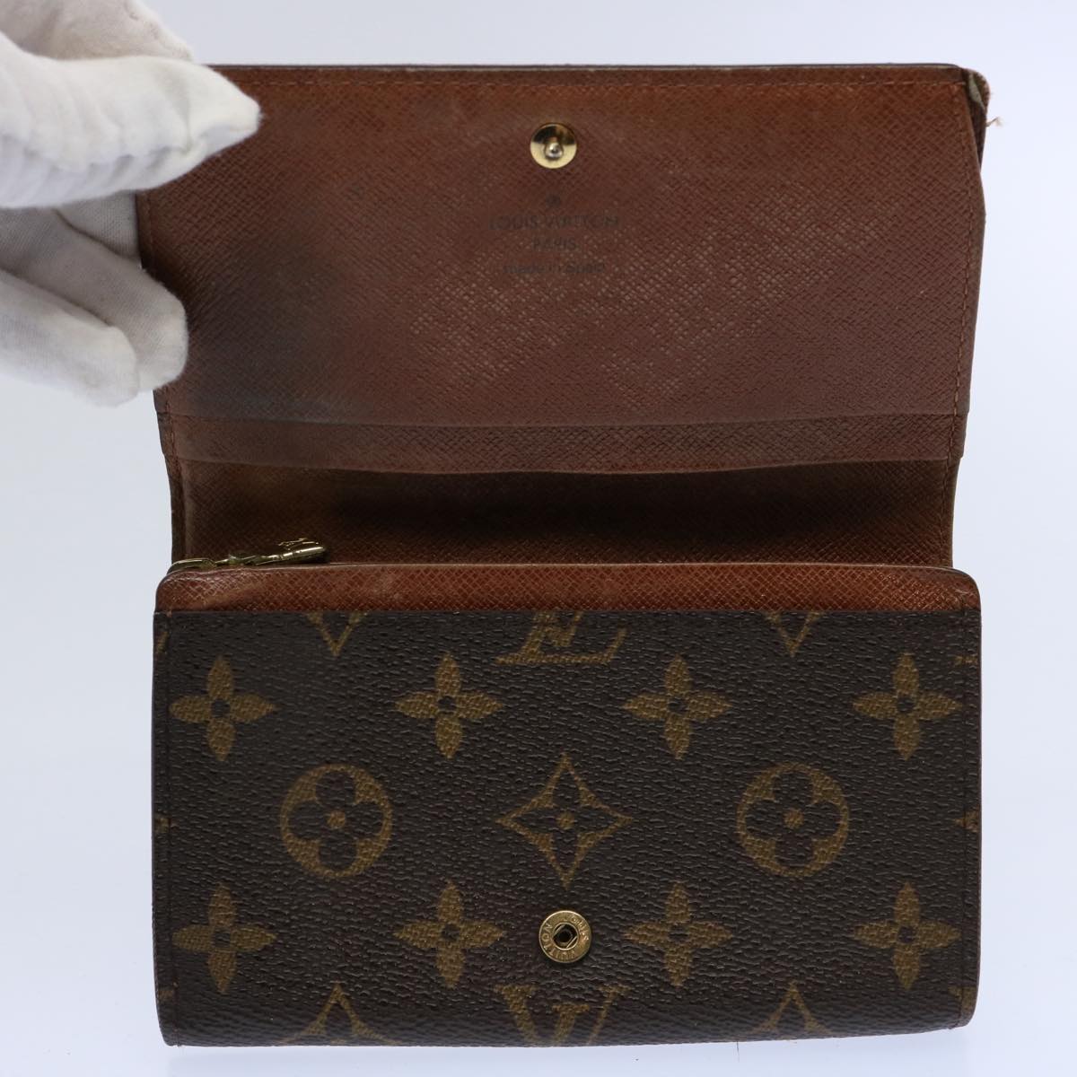 LOUIS VUITTON Monogram Portefeuille Tresol Wallet M61736 LV Auth 61553