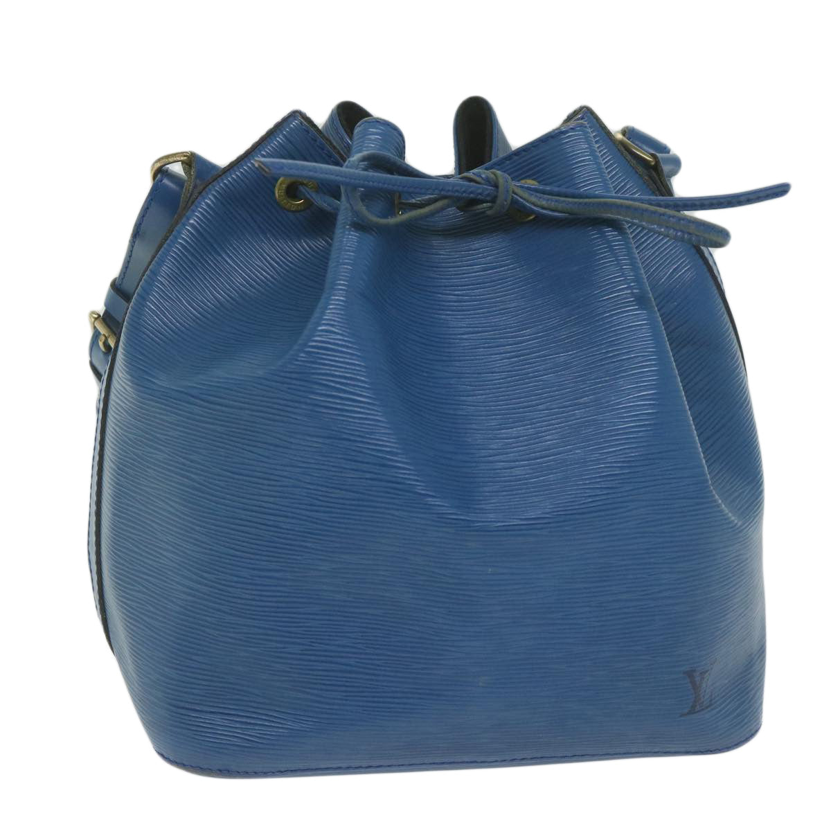 LOUIS VUITTON Epi Petit Noe Shoulder Bag Blue M44105 LV Auth 61616