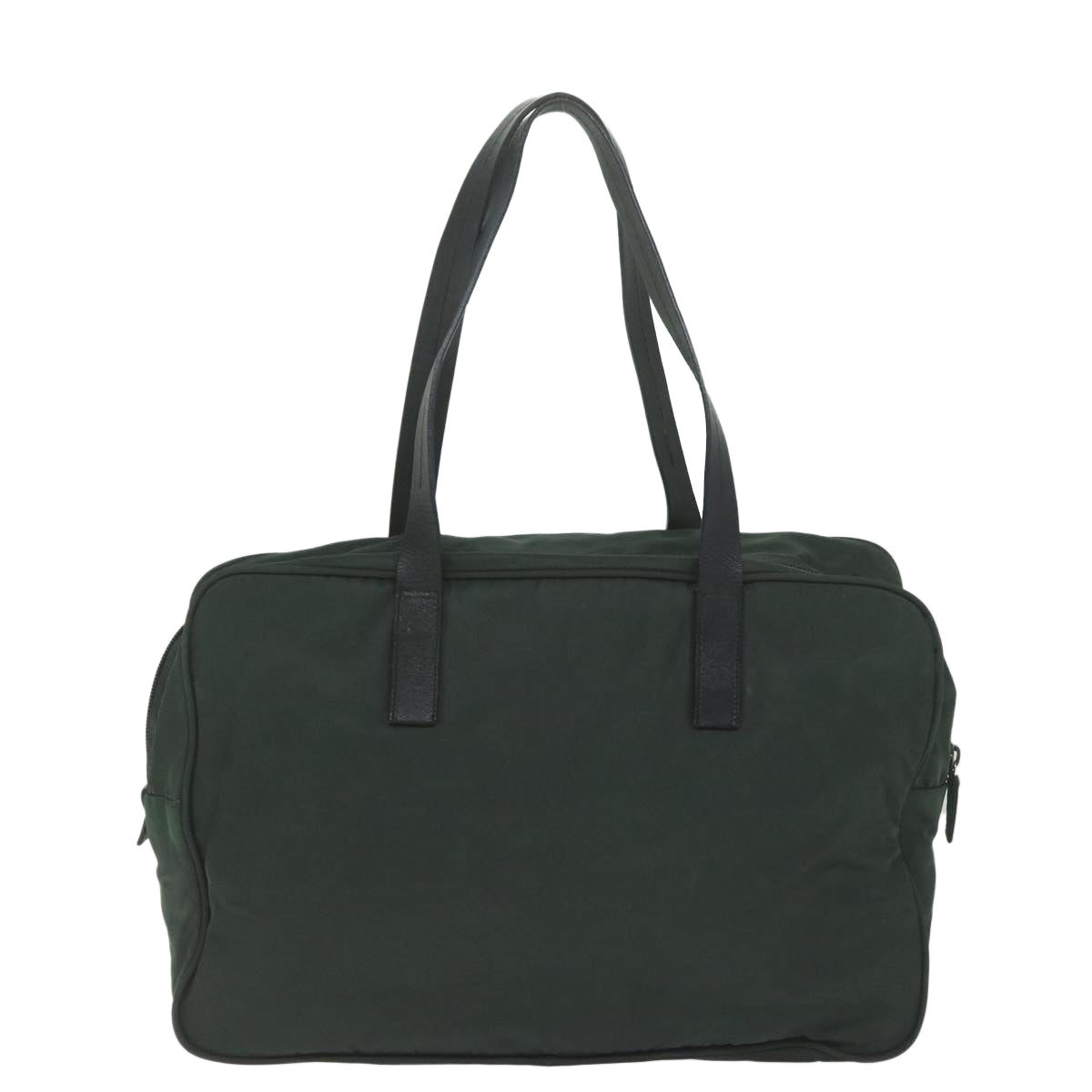 PRADA Hand Bag Nylon Green Auth 61627 - 0