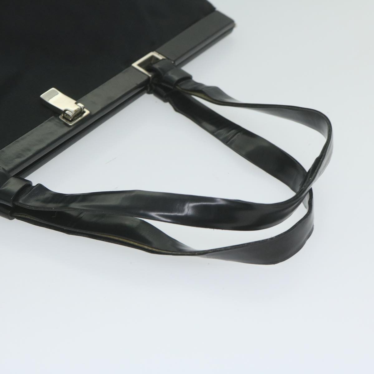 PRADA Hand Bag Nylon Black Auth 61632