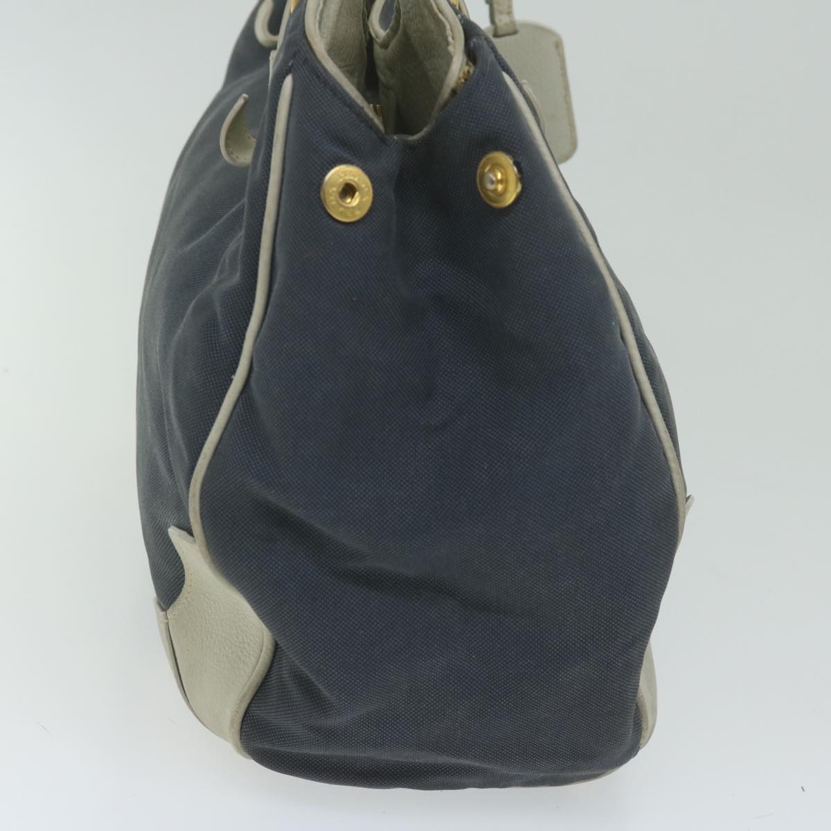 PRADA Tote Bag Canvas Navy Auth 61635