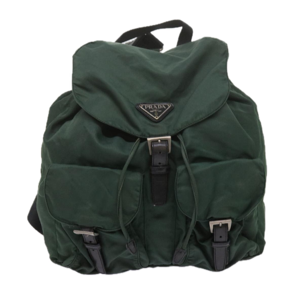 PRADA Backpack Nylon Green Auth 61636