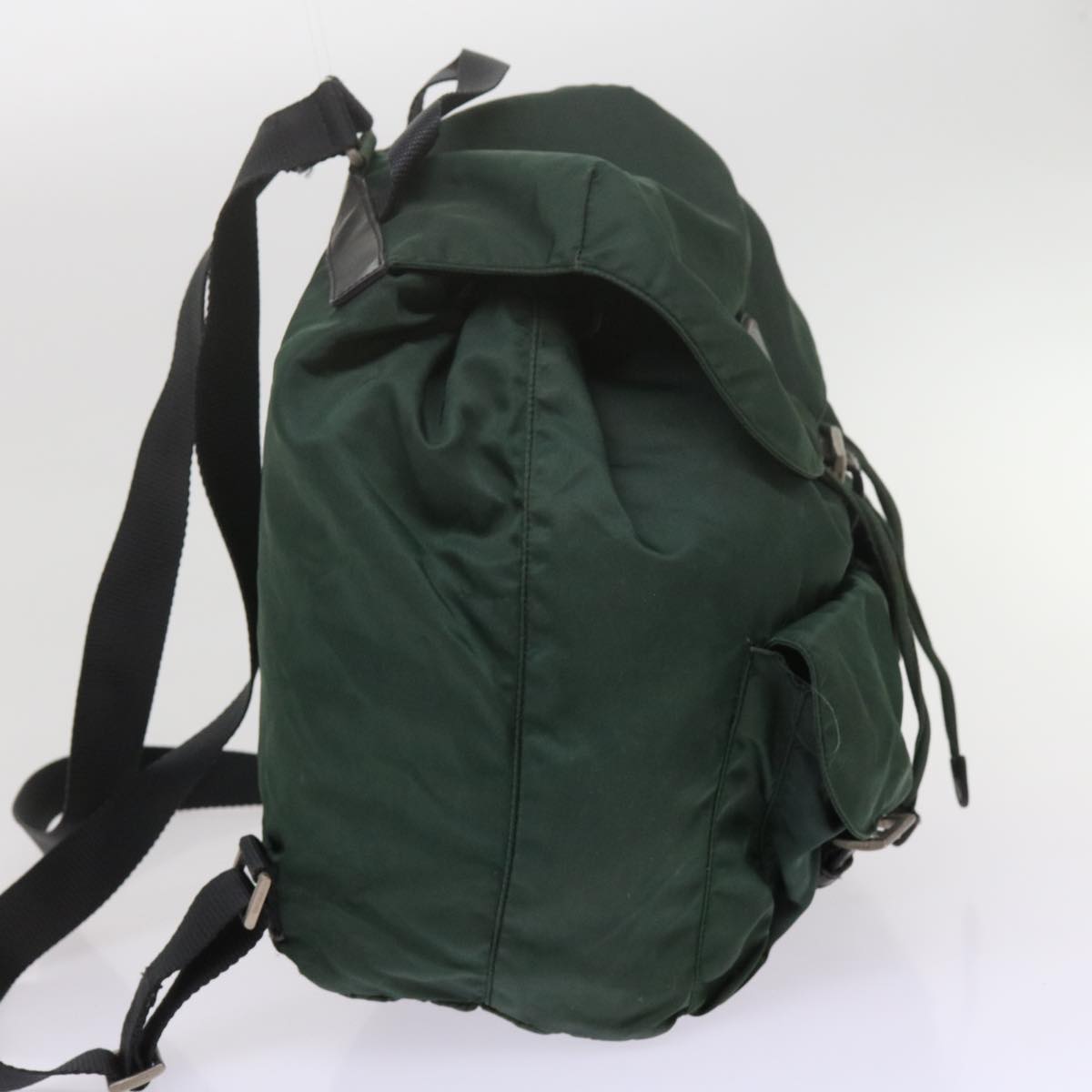PRADA Backpack Nylon Green Auth 61636