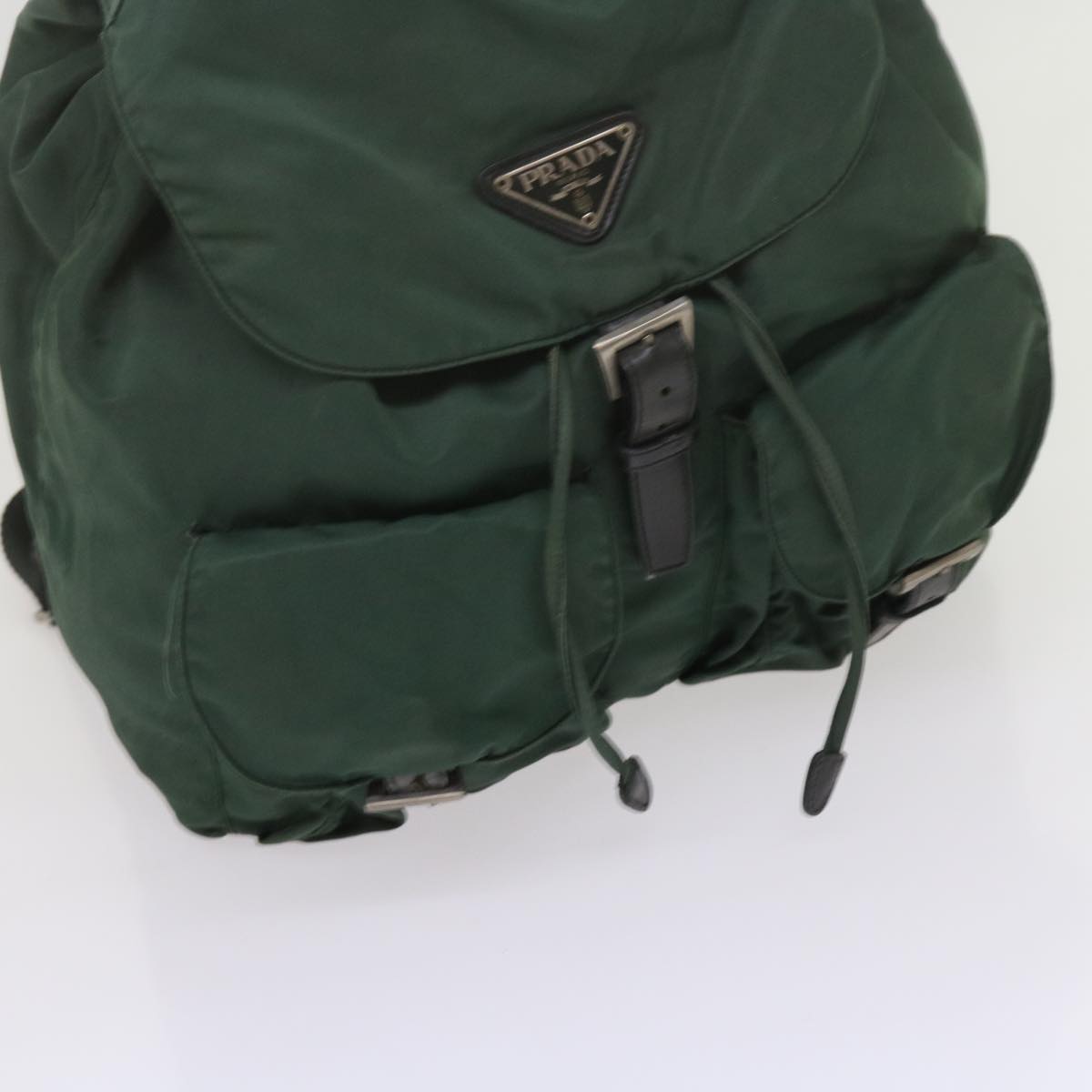 PRADA Backpack Nylon Green Auth 61636