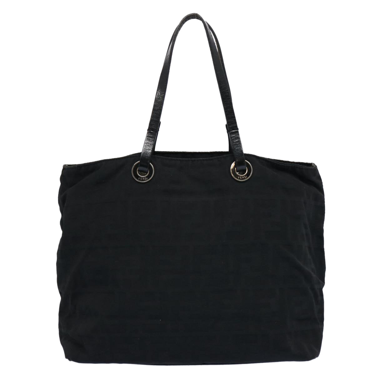 FENDI Zucca Canvas Hand Bag Black Auth 61642 - 0