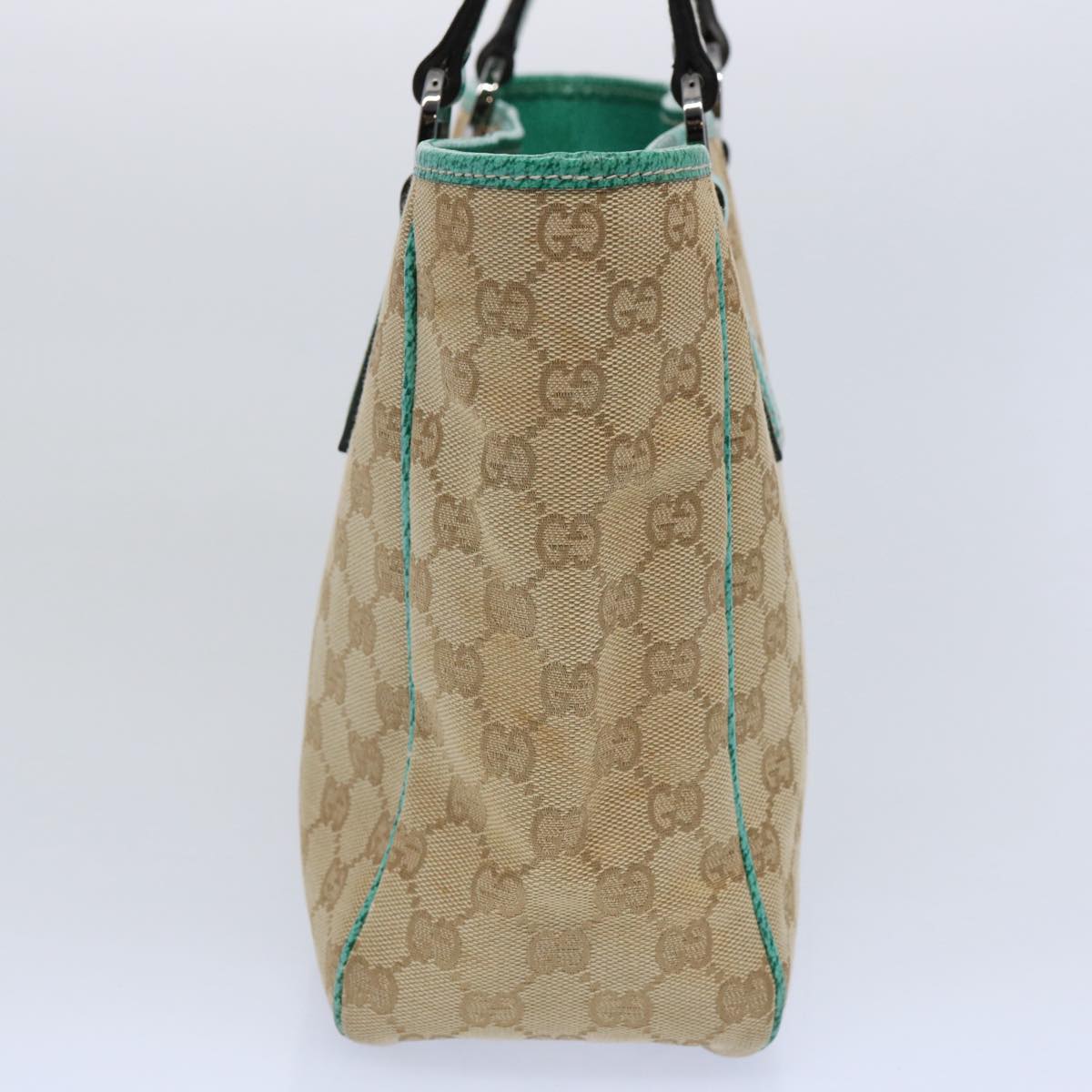 GUCCI GG Canvas Tote Bag Beige 113019 Auth 61647