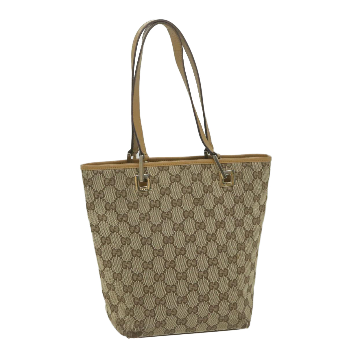 GUCCI GG Canvas Hand Bag Beige 002 1099 Auth 61649