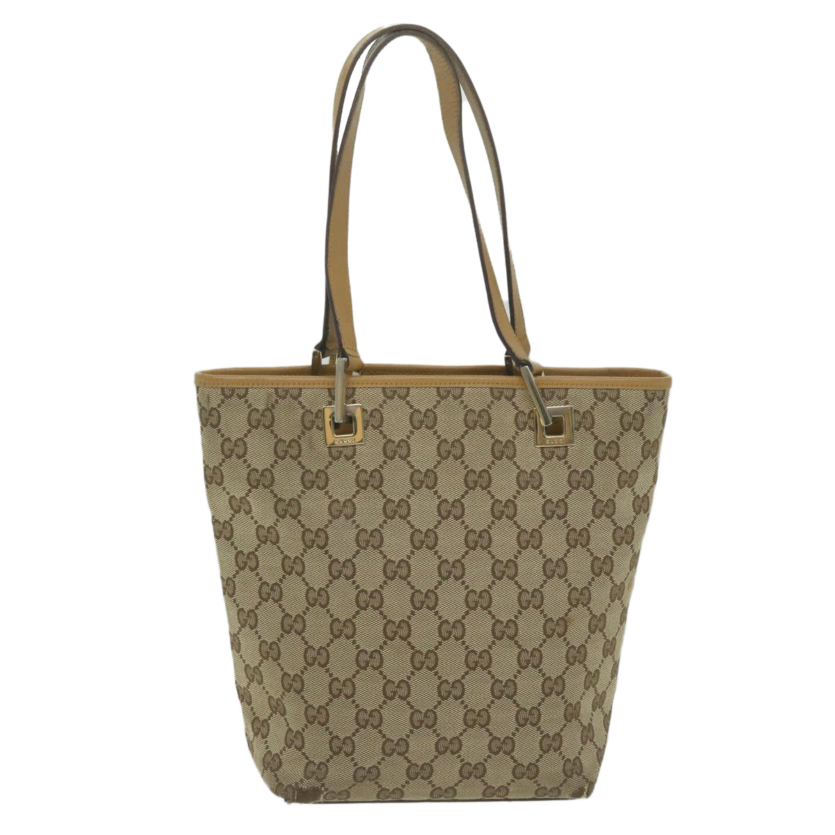 GUCCI GG Canvas Hand Bag Beige 002 1099 Auth 61649