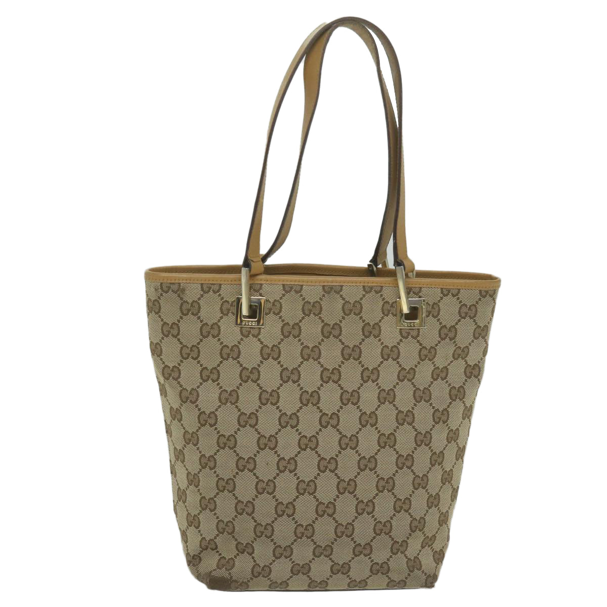 GUCCI GG Canvas Hand Bag Beige 002 1099 Auth 61649 - 0