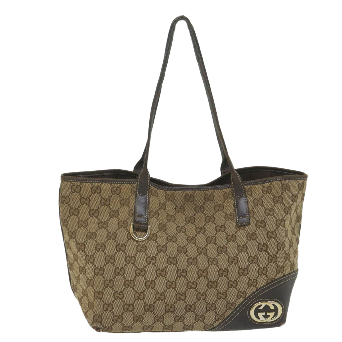 GUCCI GG Canvas Tote Bag Beige 169946 Auth 61653