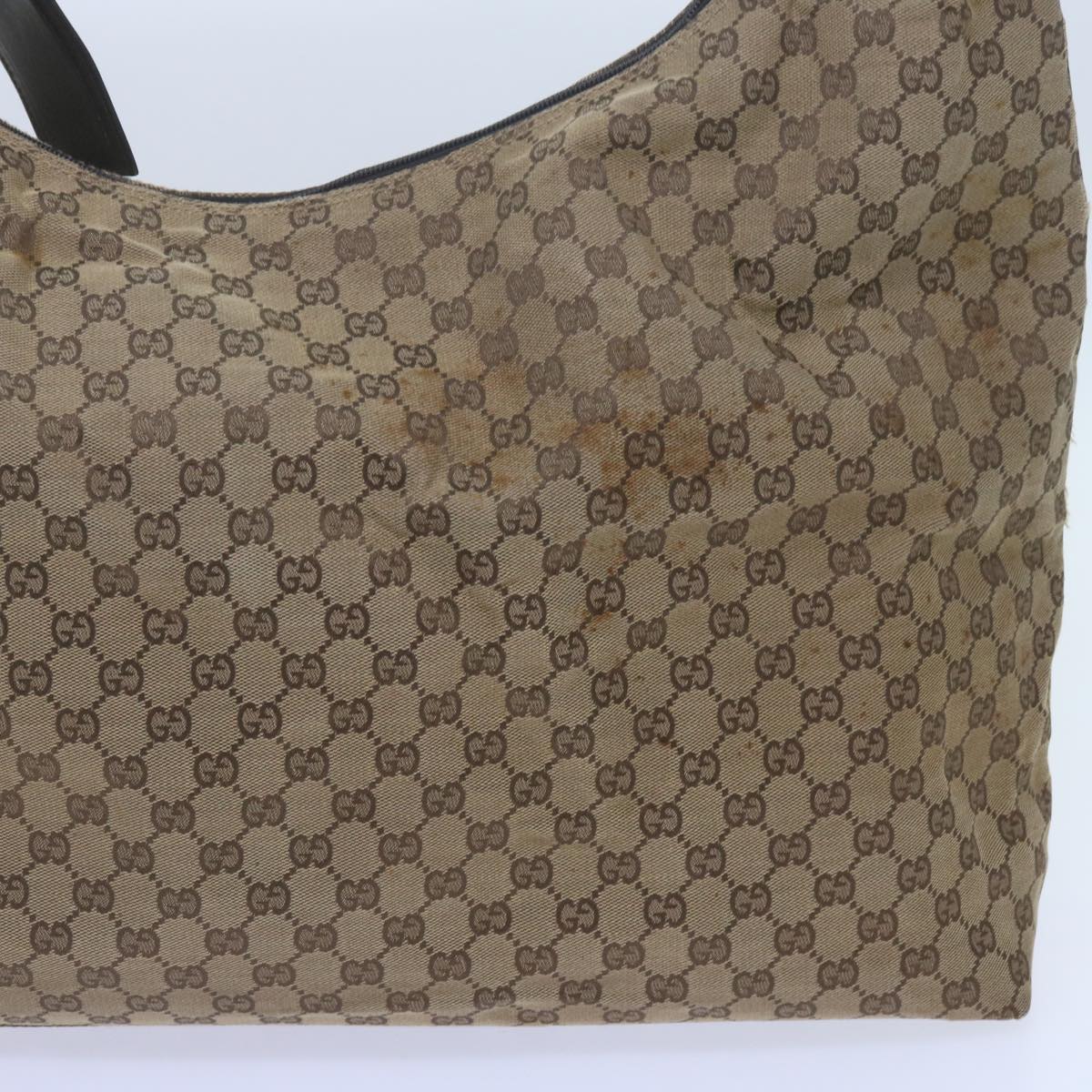 GUCCI GG Canvas Shoulder Bag Beige Auth 61662