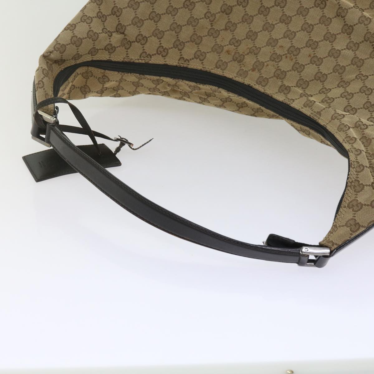 GUCCI GG Canvas Shoulder Bag Beige Auth 61662