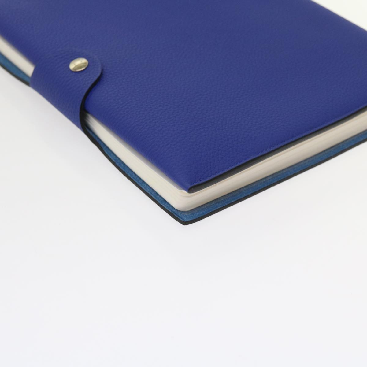 HERMES Uris Neo MM Day Planner Cover Leather Blue Auth 61676A