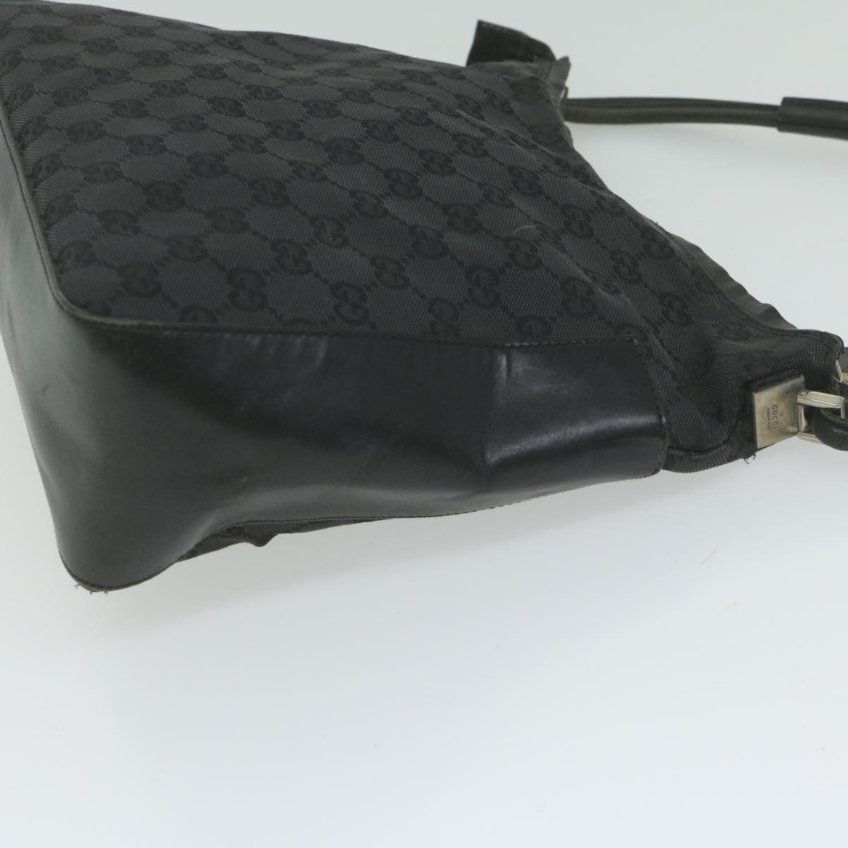 GUCCI GG Canvas Shoulder Bag Black 001 3770 Auth 61697