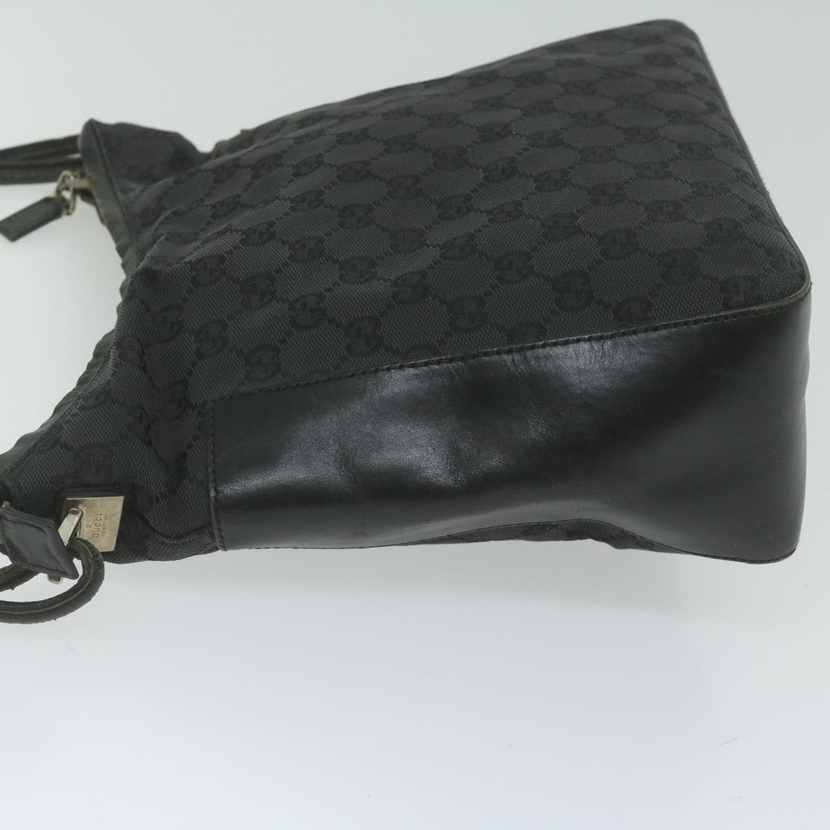 GUCCI GG Canvas Shoulder Bag Black 001 3770 Auth 61697