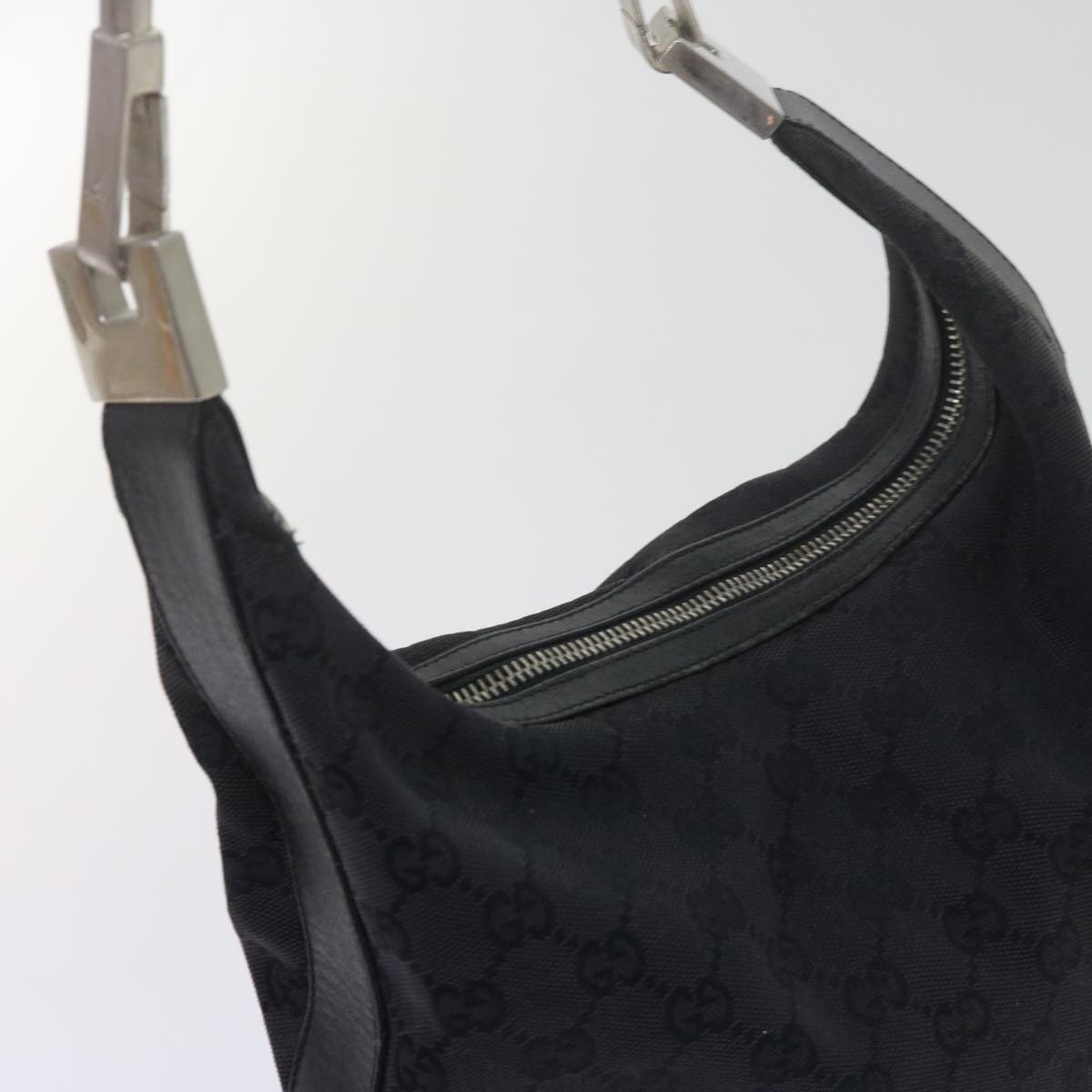 GUCCI GG Canvas Shoulder Bag Black Auth 61700