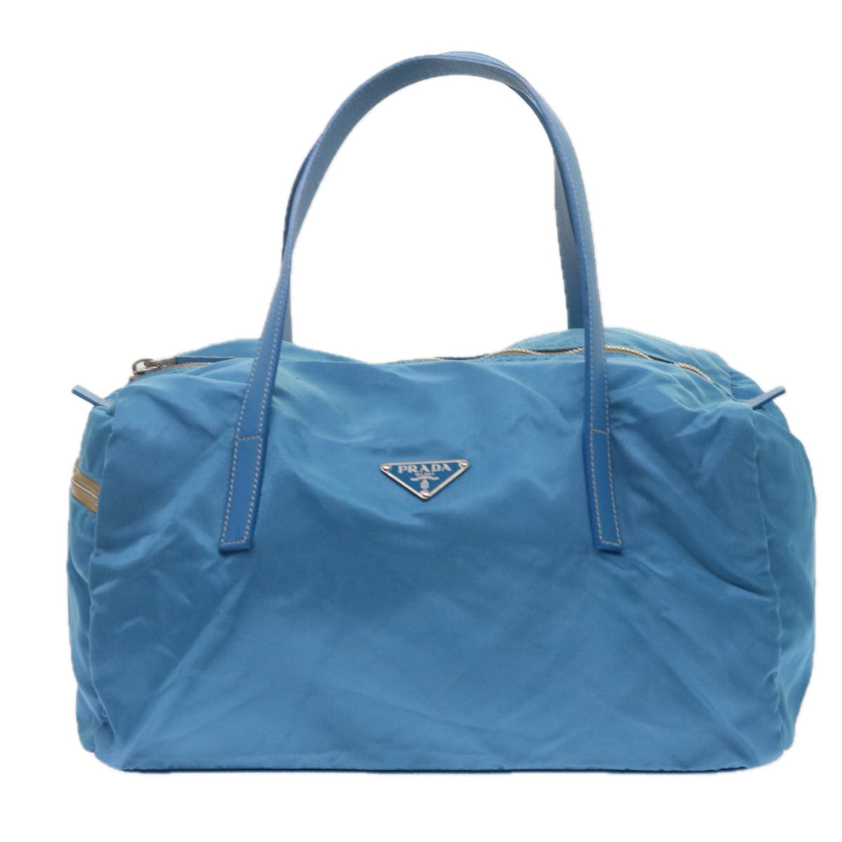 PRADA Hand Bag Nylon Blue Auth 61706 - 0