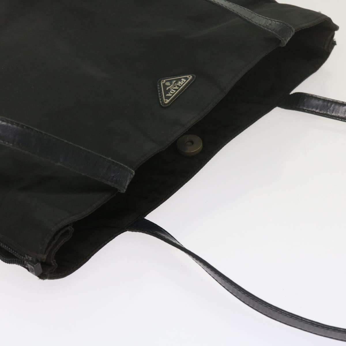 PRADA Tote Bag Nylon Black Auth 61707