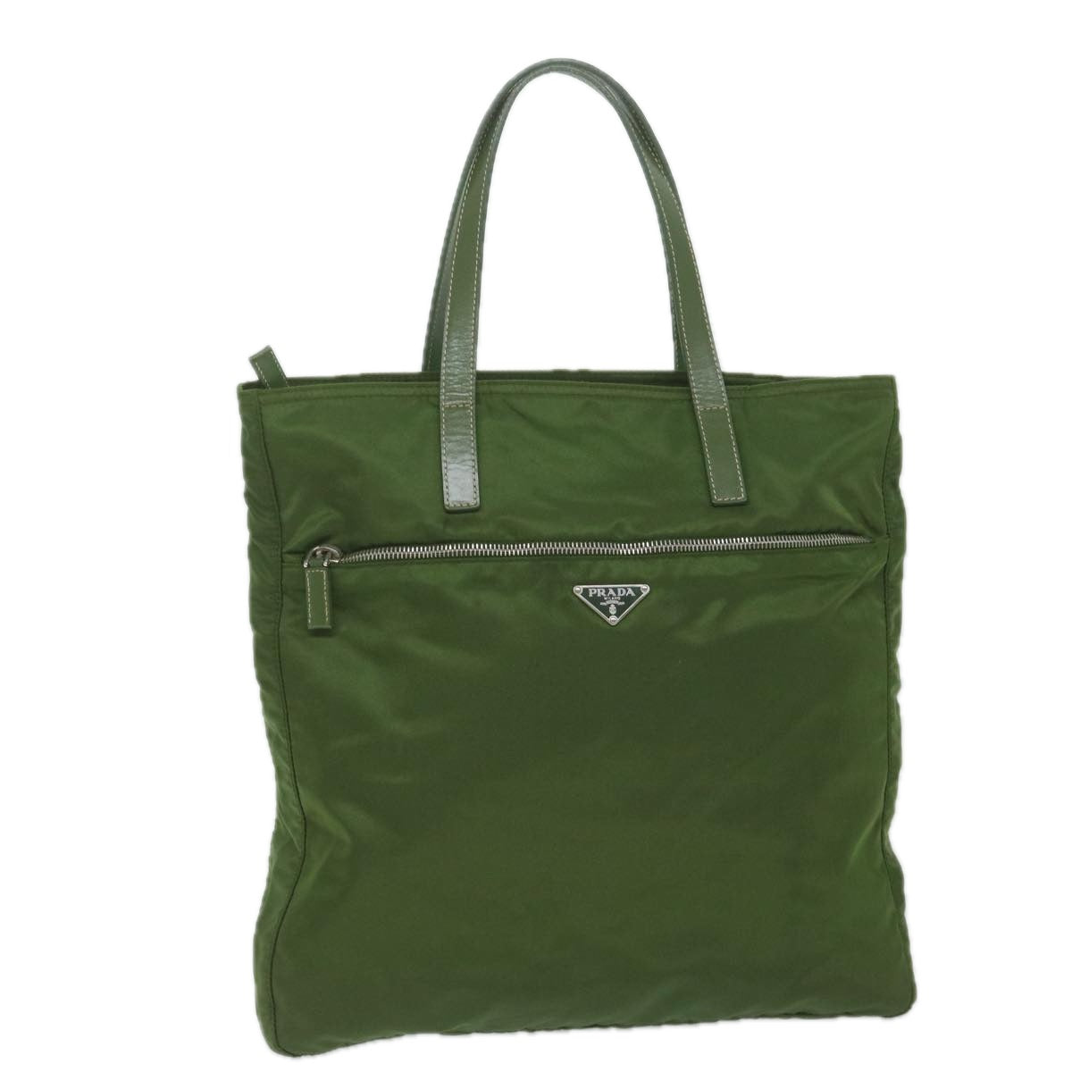 PRADA Tote Bag Nylon Green Auth 61709