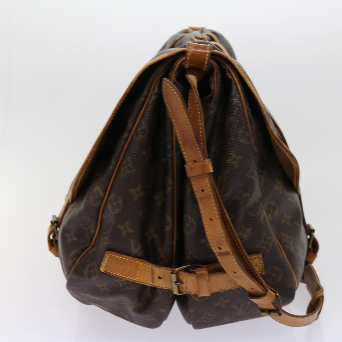 LOUIS VUITTON Monogram Saumur 43 Shoulder Bag M42252 LV Auth 61721