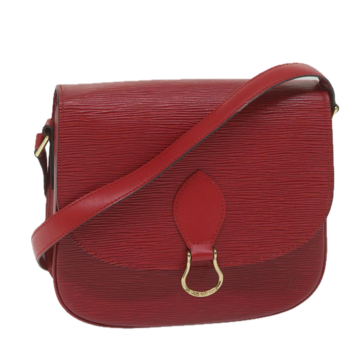 LOUIS VUITTON Epi Saint Cloud GM Shoulder Bag Red M52197 LV Auth 61772