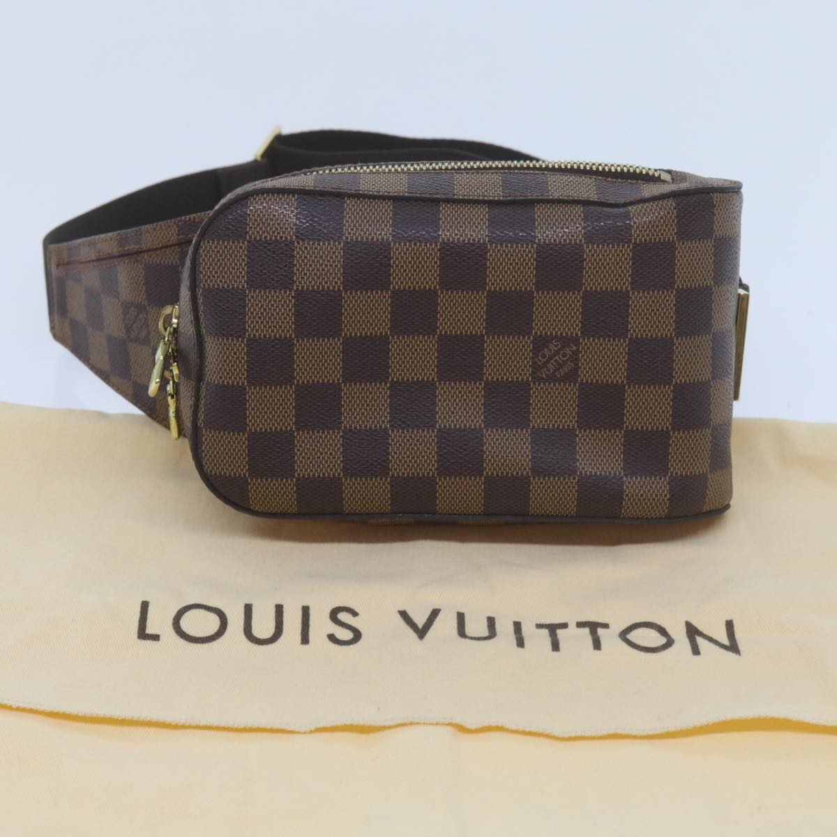 LOUIS VUITTON Damier Ebene Geronimos Shoulder Bag N51994 LV Auth 61778A