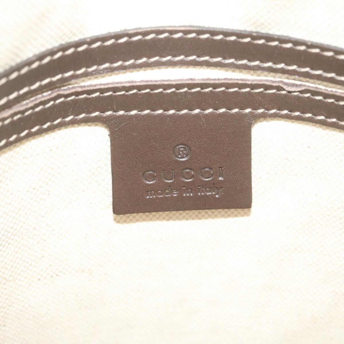 GUCCI GG Supreme Shoulder Bag PVC Leather Beige 223666 Auth 61785