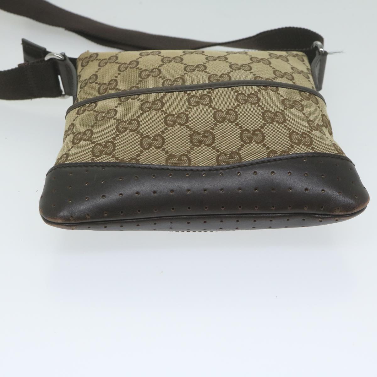 GUCCI GG Canvas Shoulder Bag Beige 147671 Auth 61787