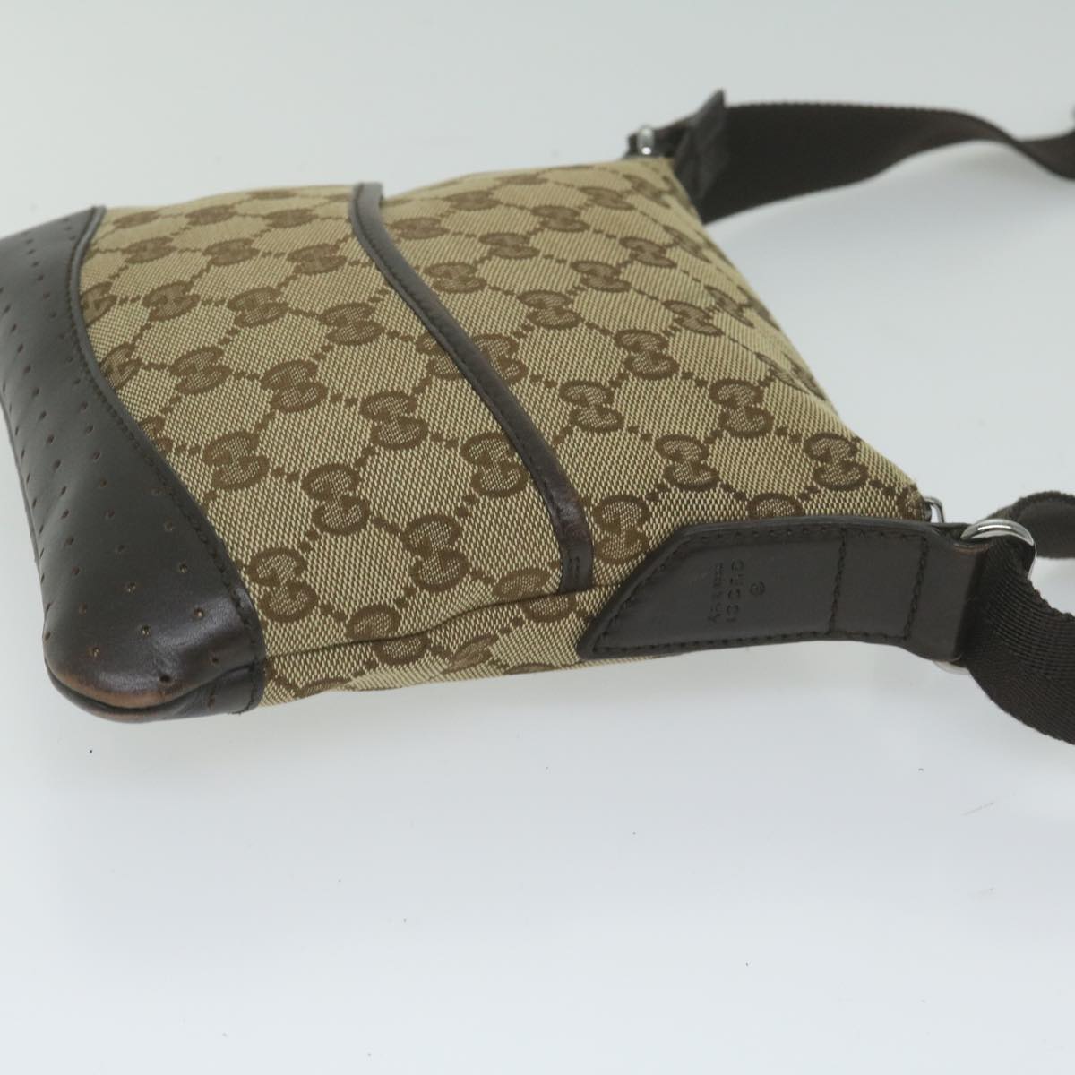 GUCCI GG Canvas Shoulder Bag Beige 147671 Auth 61787