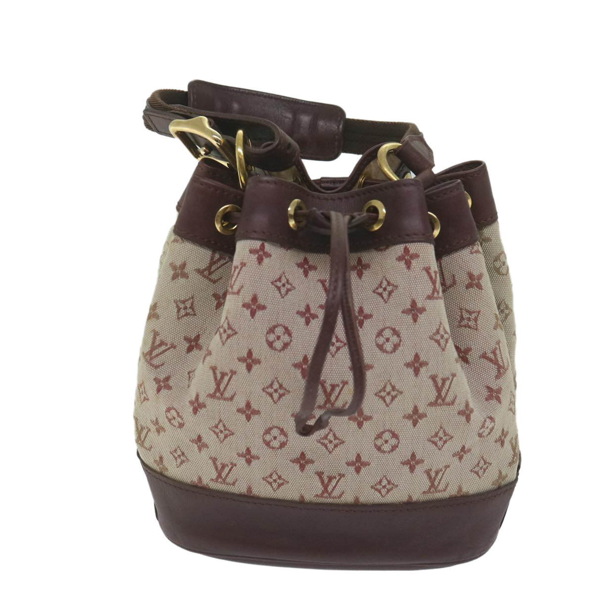 LOUIS VUITTON Monogram Mini Noelie Shoulder Bag Red M92686 LV Auth 61794