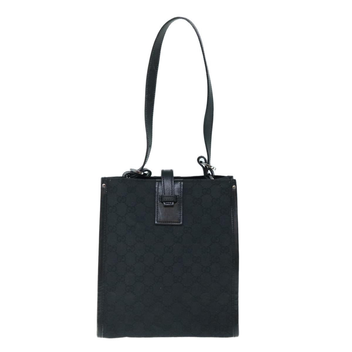 GUCCI GG Canvas Shoulder Bag Black Auth 61801