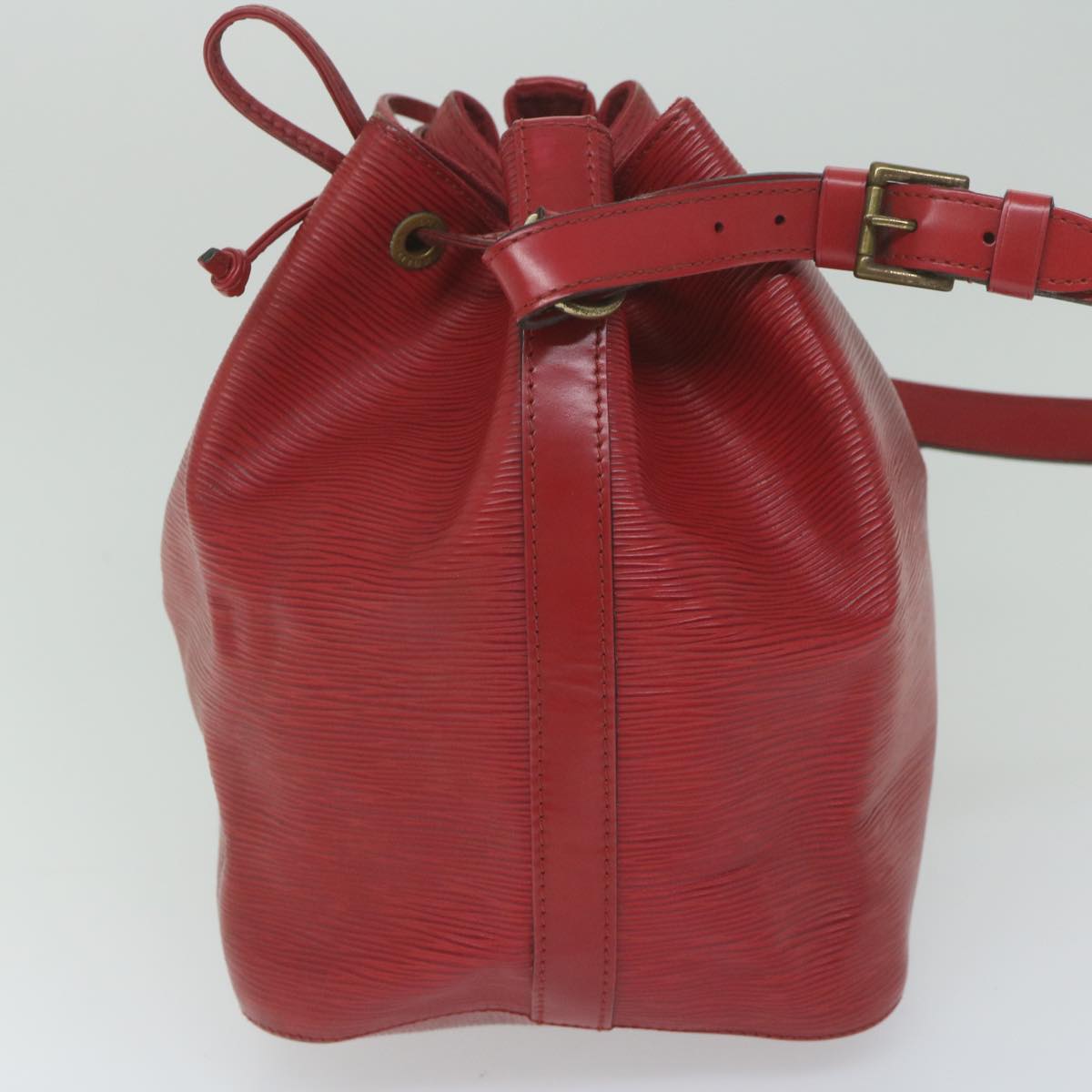 LOUIS VUITTON Epi Petit Noe Shoulder Bag Red M44107 LV Auth 61816