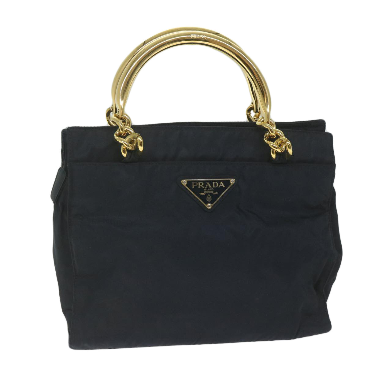 PRADA Hand Bag Nylon Navy Auth 61835