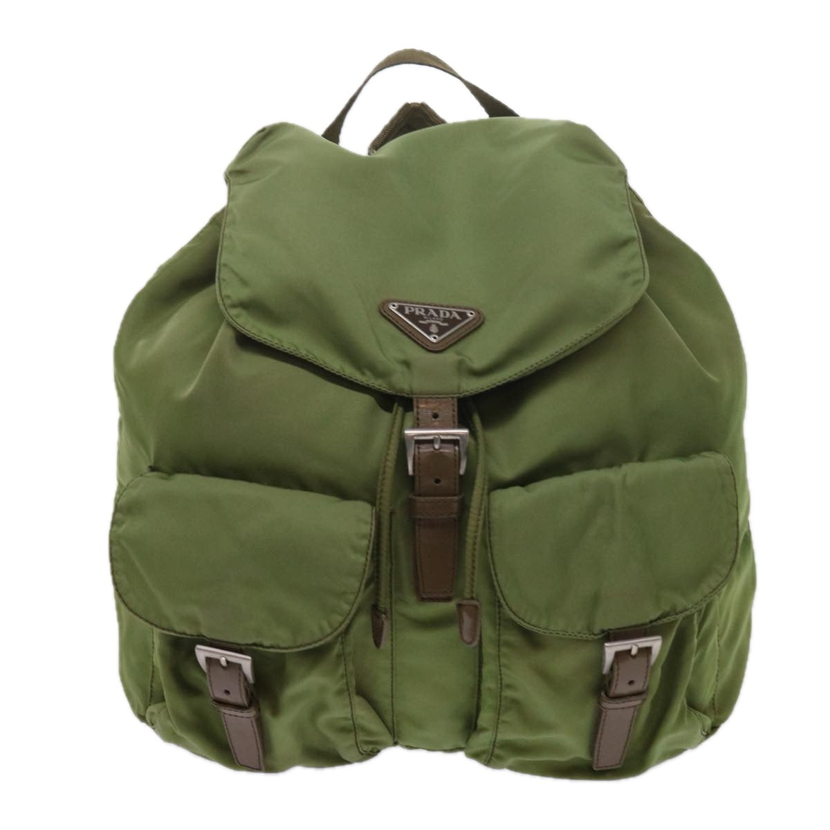 PRADA Backpack Nylon Khaki Auth 61837 - 0