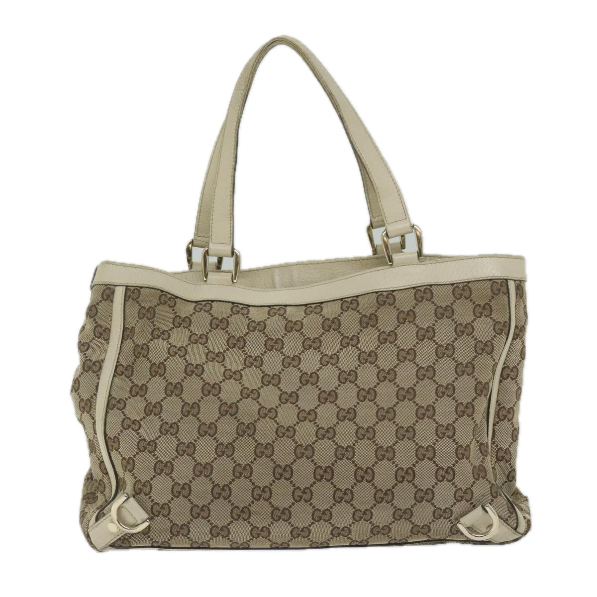 GUCCI GG Canvas Tote Bag Beige 170004 Auth 61842 - 0