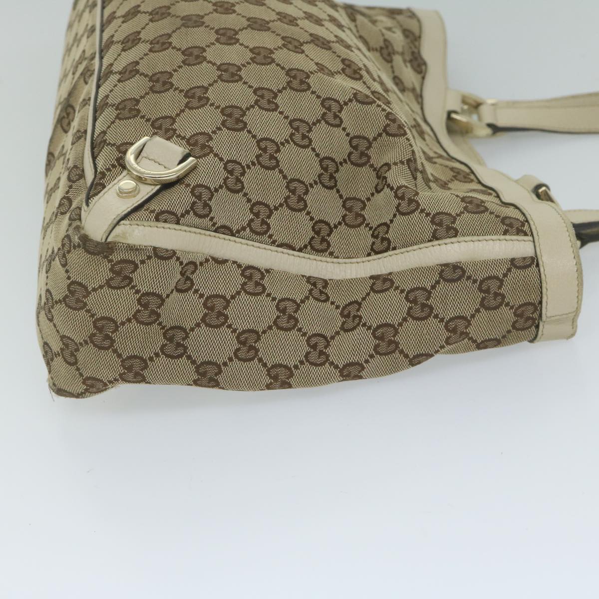 GUCCI GG Canvas Tote Bag Beige 170004 Auth 61842