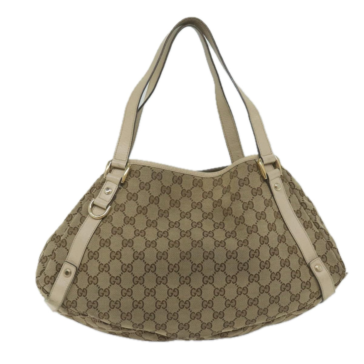 GUCCI GG Canvas Tote Bag Beige 130736 Auth 61847 - 0