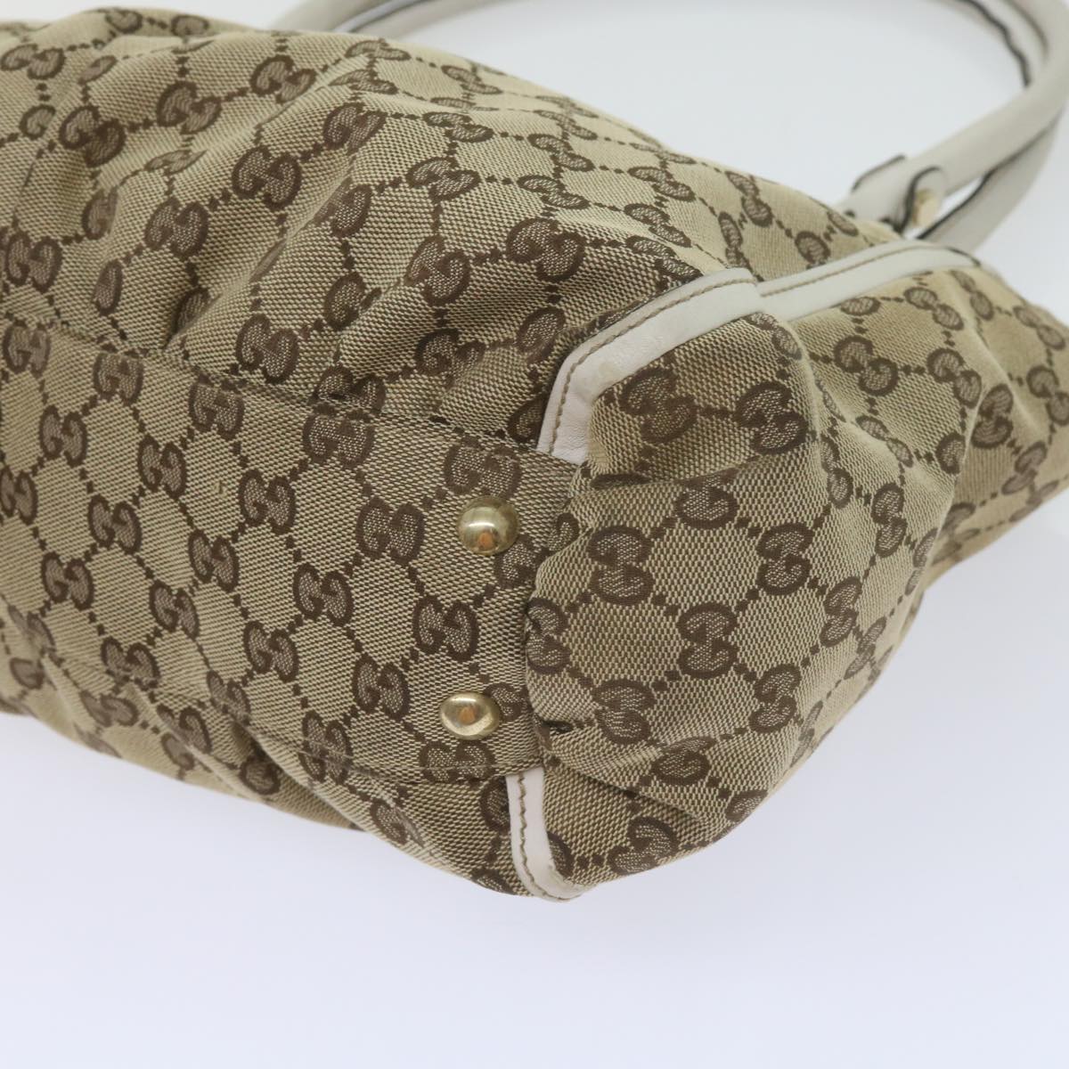 GUCCI GG Canvas Tote Bag Beige 189831 Auth 61851