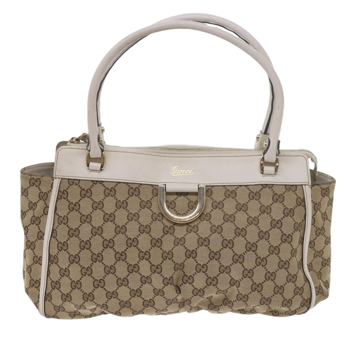 GUCCI GG Canvas Tote Bag Beige 189831 Auth 61851