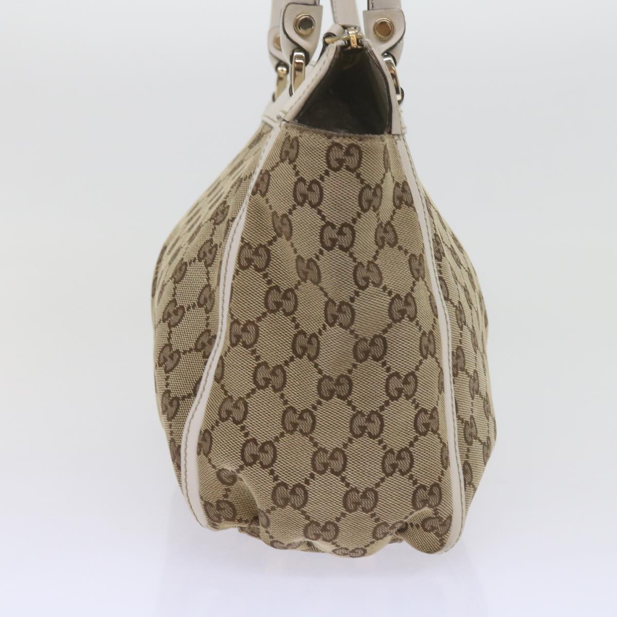 GUCCI GG Canvas Tote Bag Beige 189831 Auth 61851