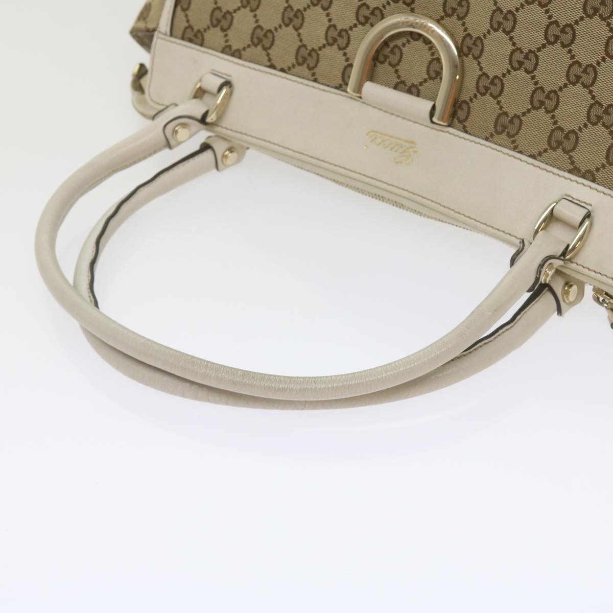 GUCCI GG Canvas Tote Bag Beige 189831 Auth 61851