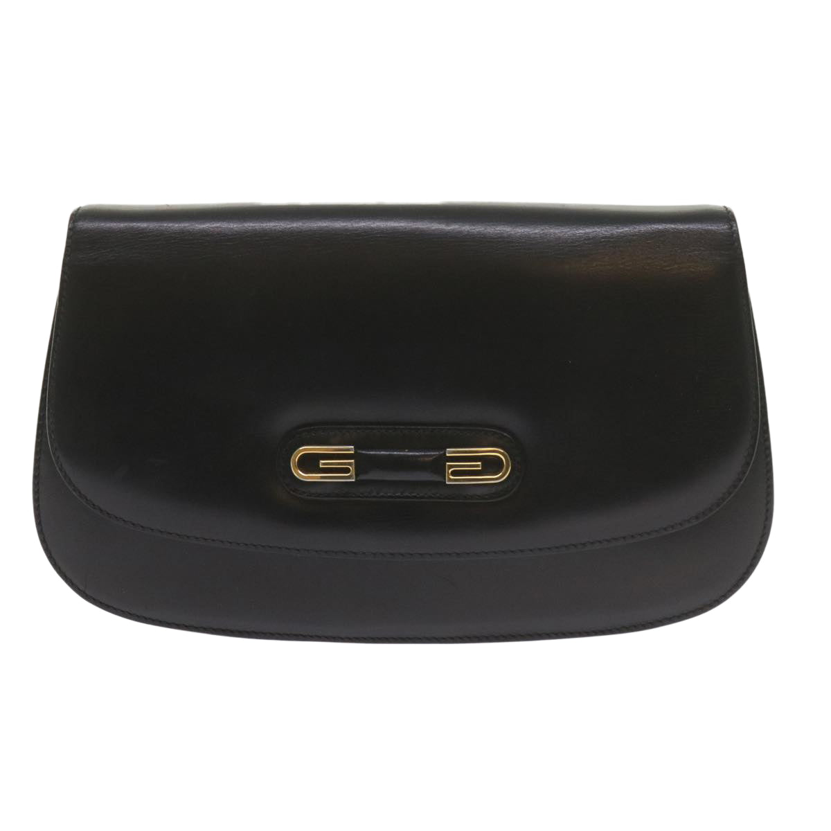 GUCCI Clutch Bag Leather Black Auth 61894 - 0